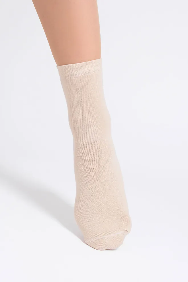 Носки женские классические (2 пары) WS3 CLASSIC Giulia (sand/mocha mousse), бежевый/коричневый