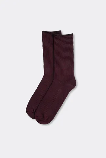 Носки женские в рубчик WS4 RIB Giulia (marsala), бордовый
