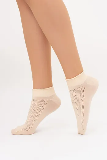 Носки с ажурным плетением WS1 AIR 011 Giulia (beige), бежевый Носки с ажурным плетением WS1 AIR 011 Giulia (beige), бежевый