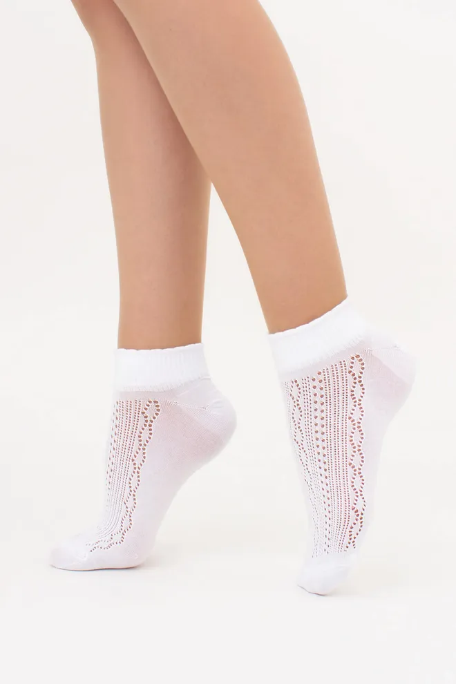Носки с ажурным плетением WS1 AIR 011 Giulia (bianco), белый