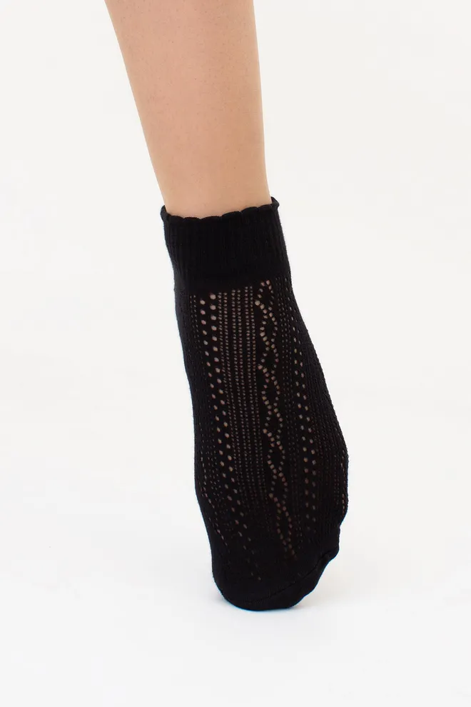 Носки с ажурным плетением WS1 AIR 011 Giulia (nero), чёрный