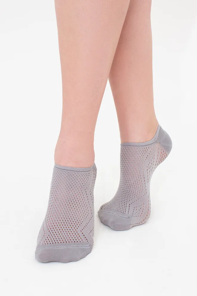 Шкарпетки жіночі класичні ажурні WS0 AIR PA 004 Giulia (griffin), сірий