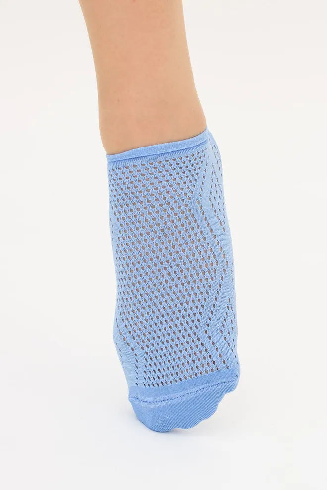 Шкарпетки жіночі класичні ажурні WS0 AIR PA 004 Giulia (lacecap hydrangea), блакитний