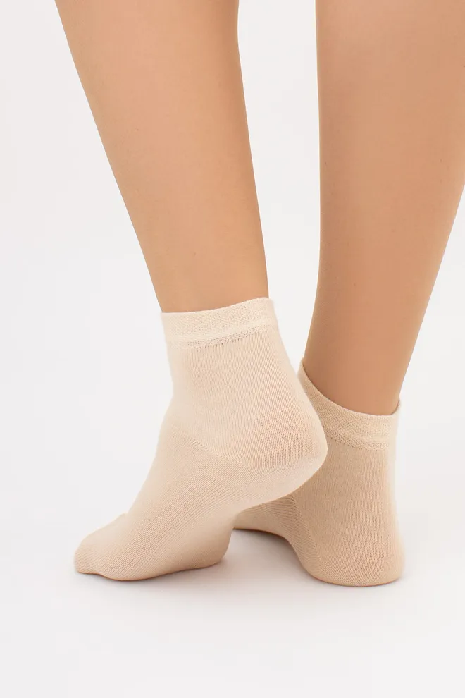 Шкарпетки жіночі короткі 2 пари WS2 CLASSIC Giulia (sand/blushing bride), бежевий/рожевий