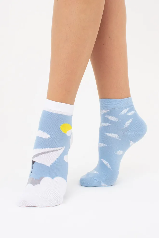 Носки женские "Крылья ветра" (2 пары) WS2 FASHION SET 2404 (пак х2) Giulia (baby blue), голубой