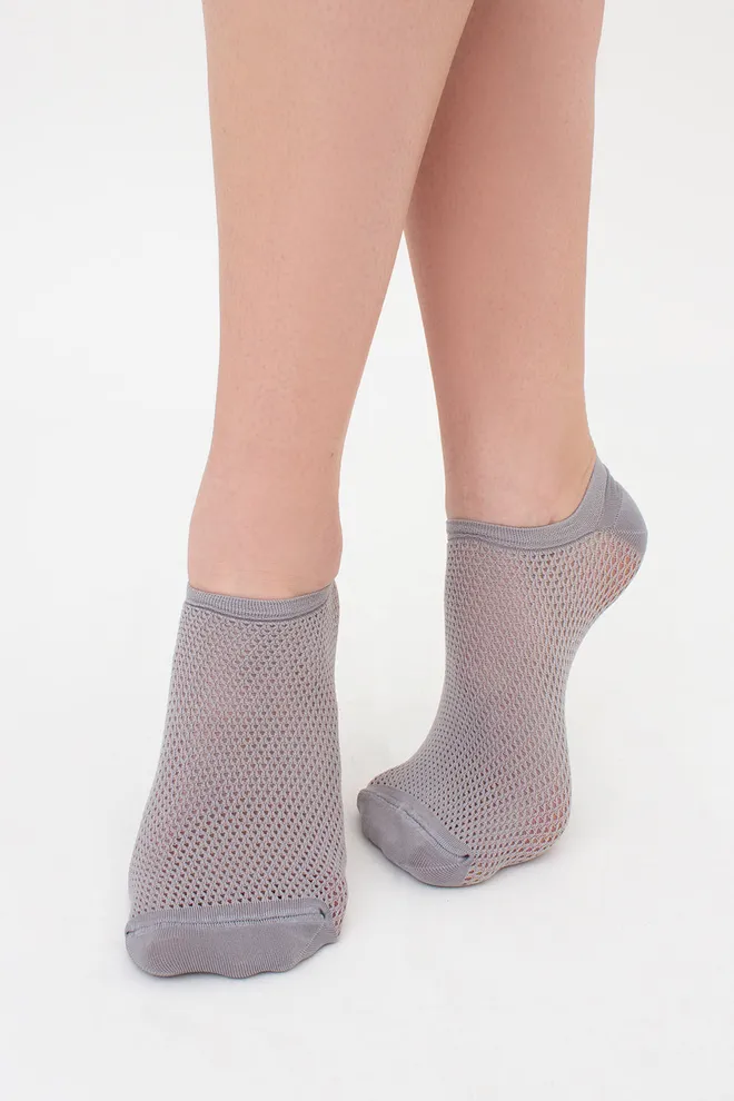 Носки женские невидимые c ажурным рисунком спортивные WS1 AIR PA 002 Giulia (griffin), серый