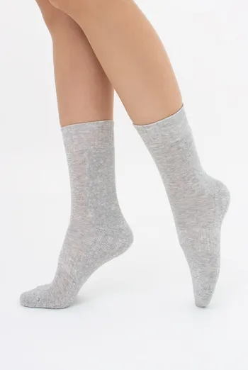 Носки женские спортивные WS3 TERRY SPORT 006 Giulia (silver melange), серый