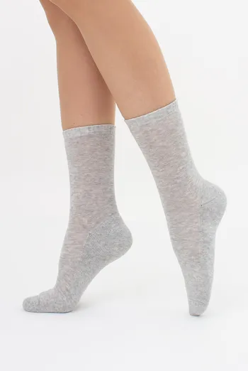 Носки женские теплые WS3 TERRY CLASSIC 003 Giulia (silver melange), серый Носки женские теплые WS3 TERRY CLASSIC 003 Giulia (silver melange), серый