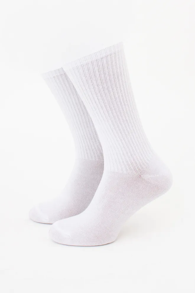Высокие мужские носки в рубчик MS4 STRONG Giulia (white), белый