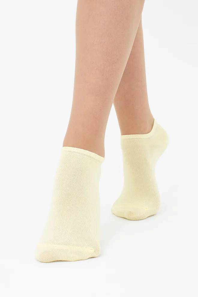 Носки женские короткие 2 пары WS1 CLASSIC Giulia (blushing bride/light yellow), розовый/желтый