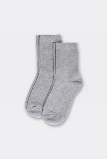 Носки женские классические (2 пары) WS3 CLASSIC Giulia (light grey melange), серый Носки женские классические (2 пары) WS3 CLASSIC Giulia (light grey melange), серый