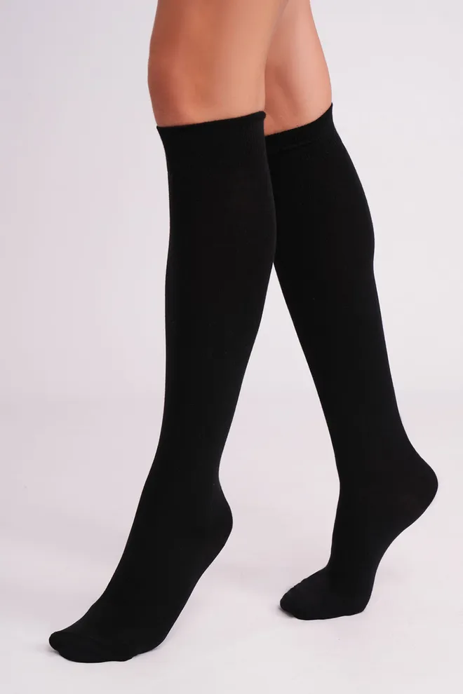 Женские хлопковые гольфы WG1 CLASSIC 2501 Giulia (black), черный