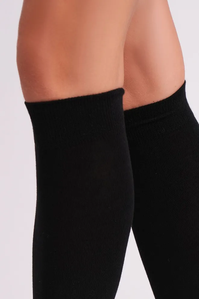 Женские хлопковые гольфы WG1 CLASSIC 2501 Giulia (black), черный