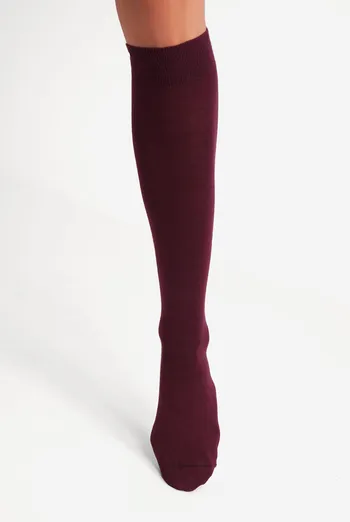 Женские хлопковые гольфы WG1 CLASSIC 2501 Giulia (marsala), бордовый Женские хлопковые гольфы WG1 CLASSIC 2501 Giulia (marsala), бордовый