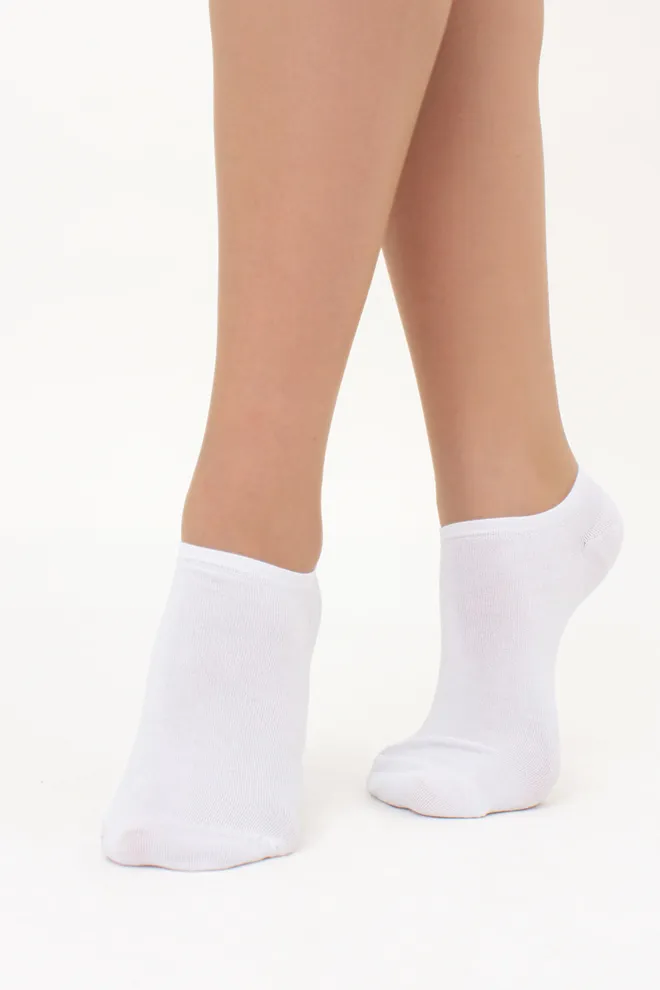 Женские короткие носки из бамбука WS1 BAMBOO Giulia (white), белый