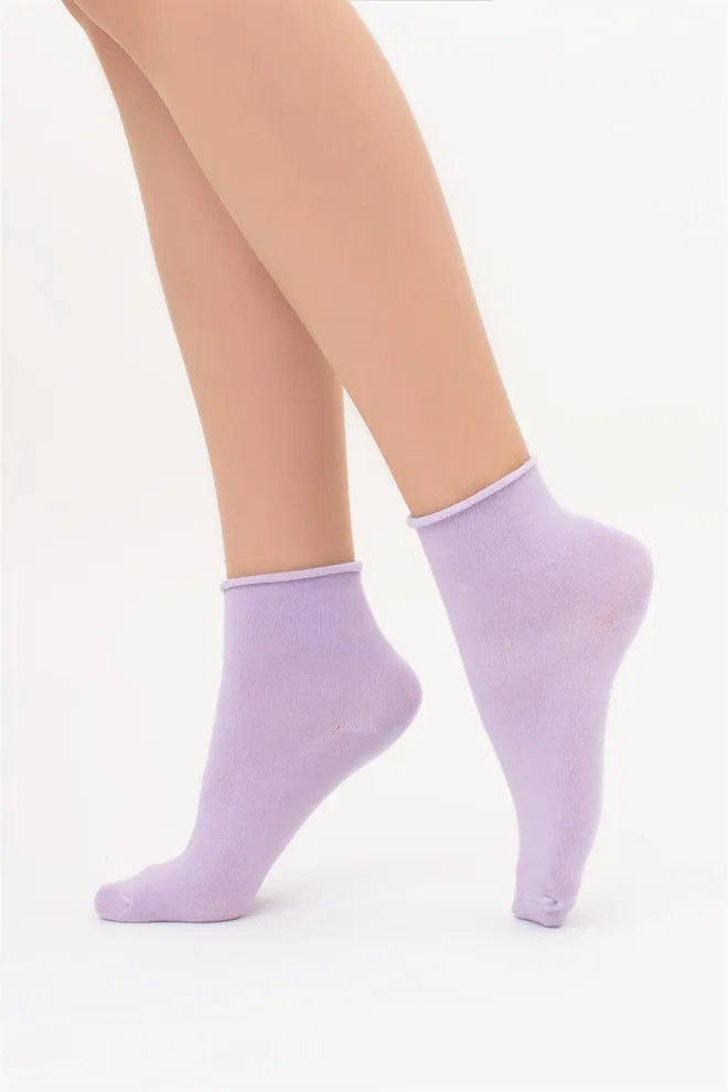 Женские носки классические без резинки WS2 CLASSIC FREE Giulia (lilac), фиолетовый