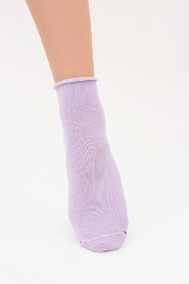 Женские носки классические без резинки WS2 CLASSIC FREE Giulia (lilac), фиолетовый