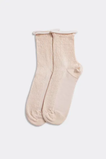 Женские носки в рубчик WS3 FASHION 060 Giulia (sand), бежевый