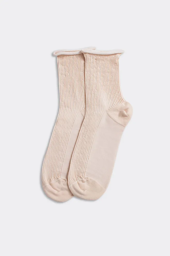 Женские носки в рубчик WS3 FASHION 060 Giulia (sand), бежевый