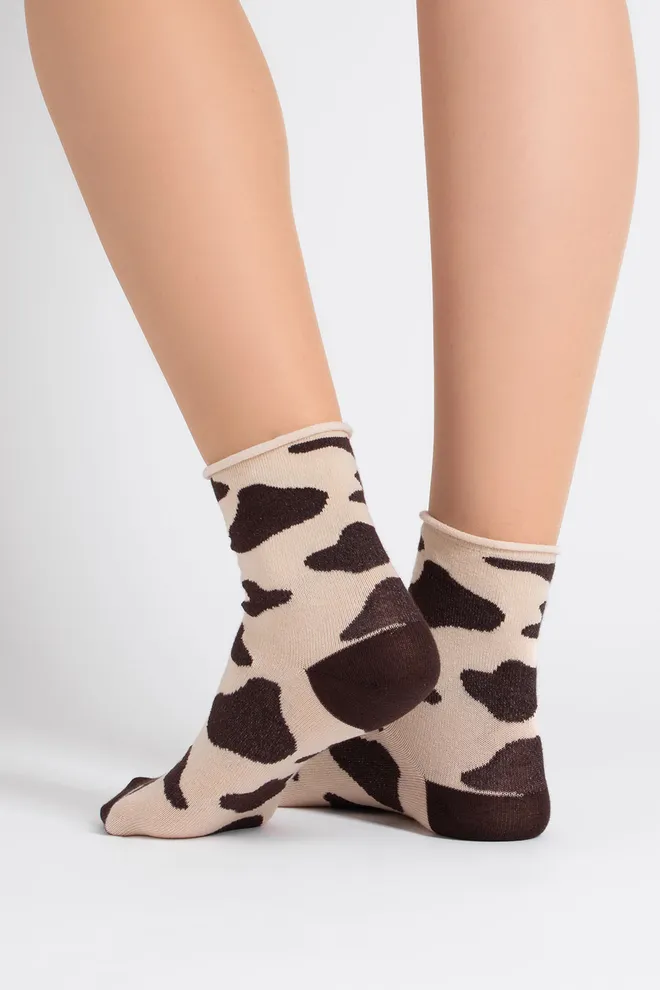 Женские анималистические носки WS2 FASHION 2505 Giulia (sand), бежевый