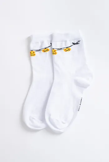 Женские носки с рисунком WS3 HALLOWEEN 2506 Giulia (white), белый