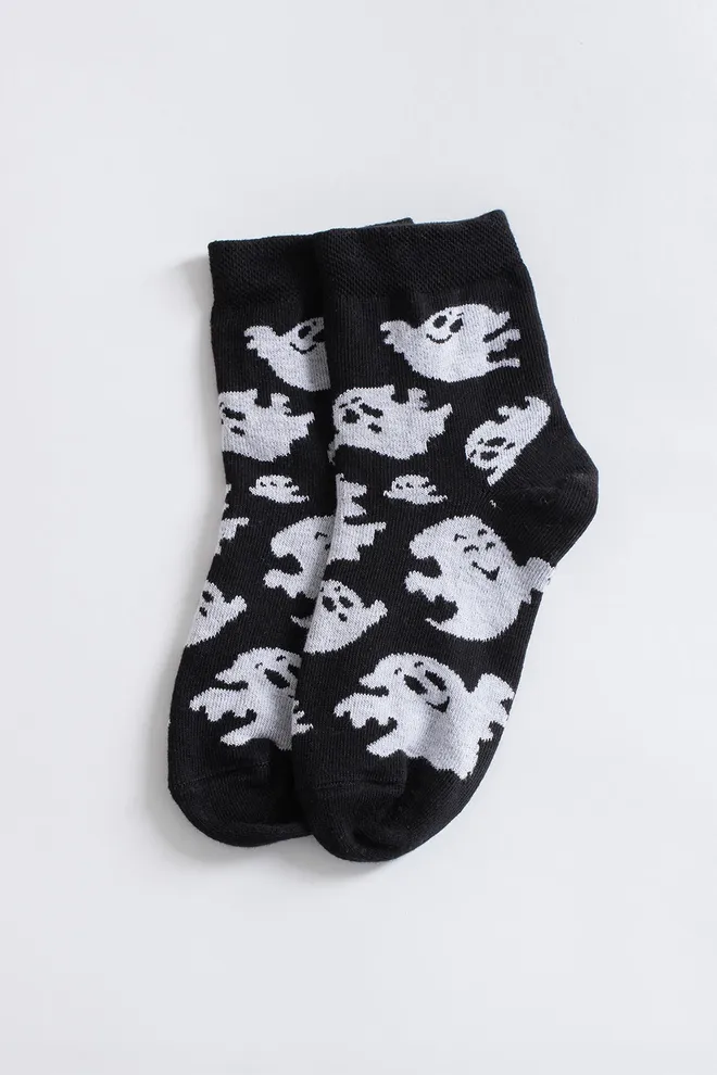 Женские носки с привидениями WS3 HALLOWEEN 2505 Giulia (black), черный