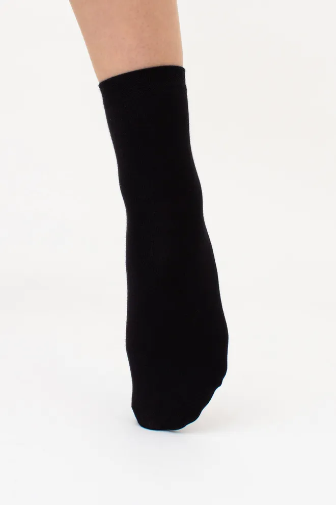 Женские высокие носки из бамбука WS3 BAMBOO Giulia (black), черный