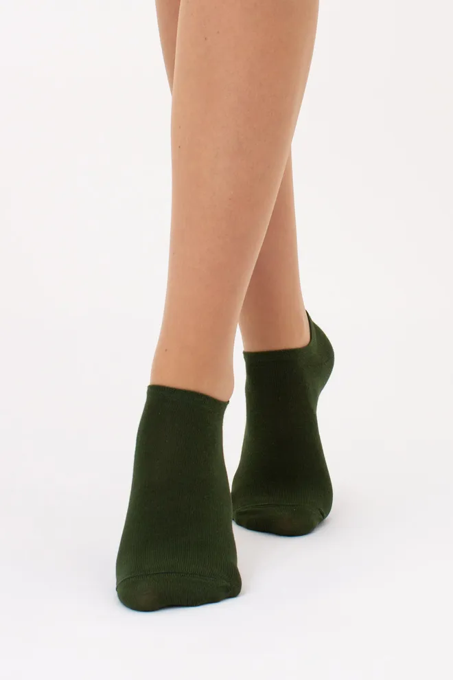 Носки женские короткие Ws1 classic Giulia 2 пары (khaki/ceramite), зеленый/оранжевый