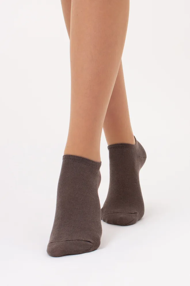 Носки женские короткие Ws1 classic Giulia 2 пары (haze/khaki), коричневый/зеленый