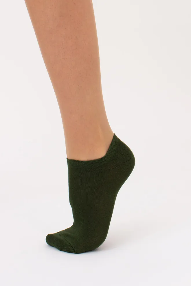 Носки женские короткие Ws1 classic Giulia 2 пары (haze/khaki), коричневый/зеленый