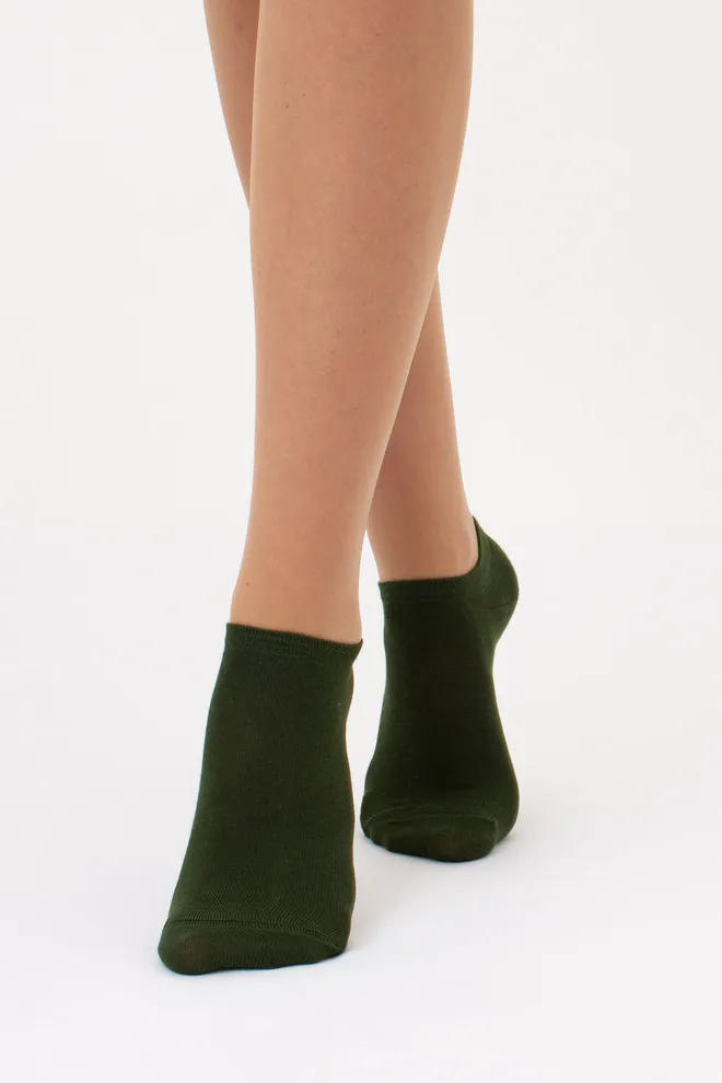 Носки женские короткие Ws1 classic Giulia 2 пары (haze/khaki), коричневый/зеленый