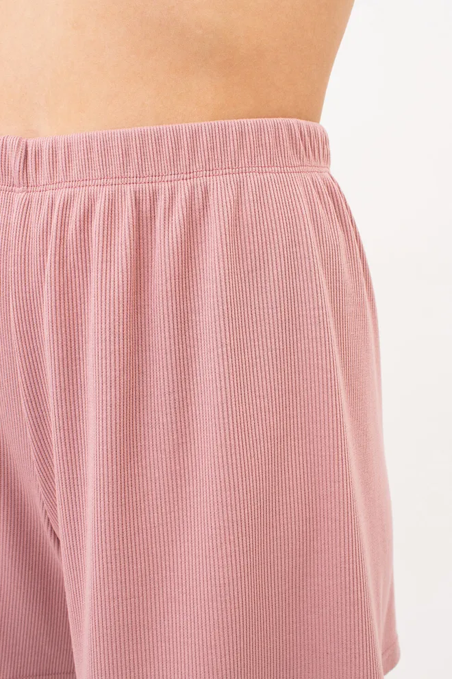Шорты женские в рубчик RIB 4209/010 Giulia (dusty rose), розовый