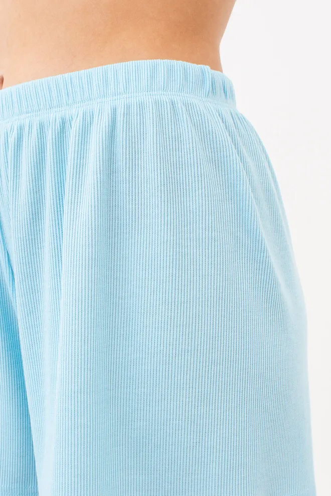 Шорты женские в рубчик RIB 4209/010 Giulia (sky blue), голубой