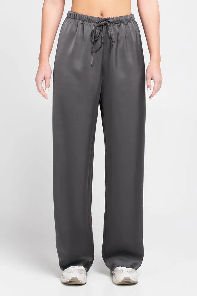 Широкие шелковые штаны ROYAL SILK 4332/050 Giulia (graphite), серый