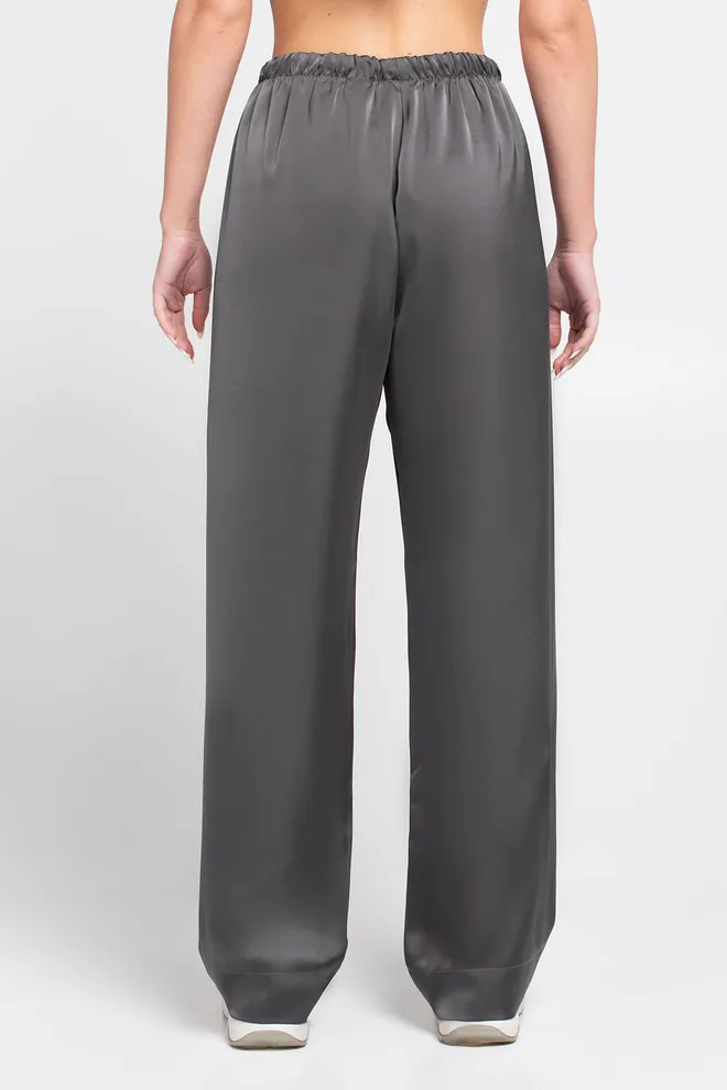 Широкие шелковые штаны ROYAL SILK 4332/050 Giulia (graphite), серый