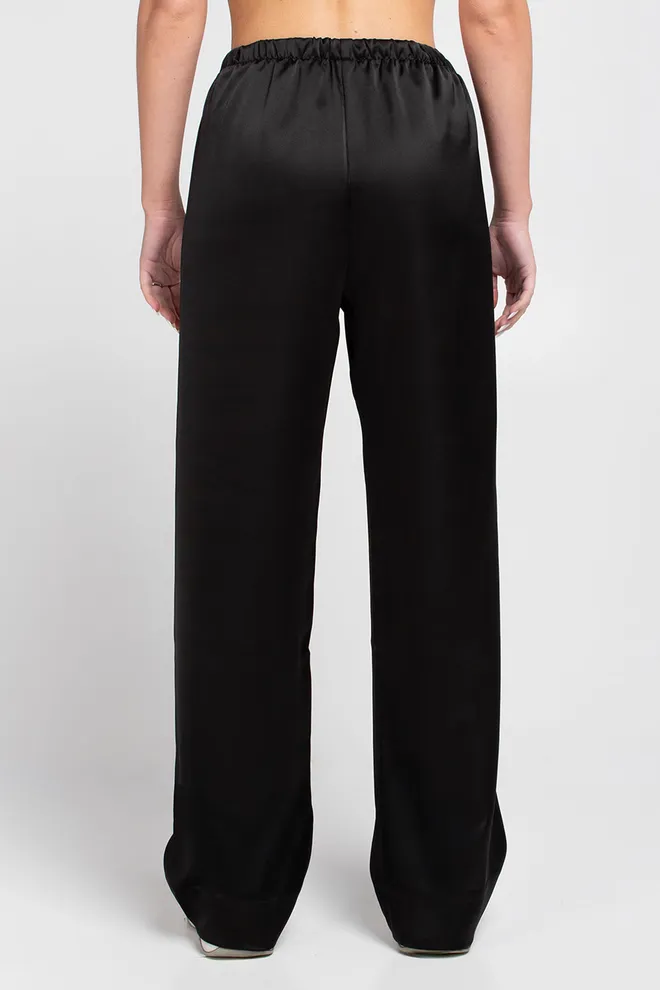 Широкие шелковые штаны ROYAL SILK 4332/050 Giulia (black), черный