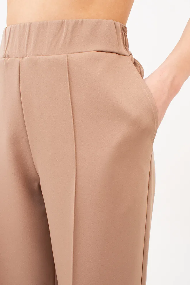 Брюки широкие со стрелками SILENT GRACE 4324/200 Giulia (sand), бежевый