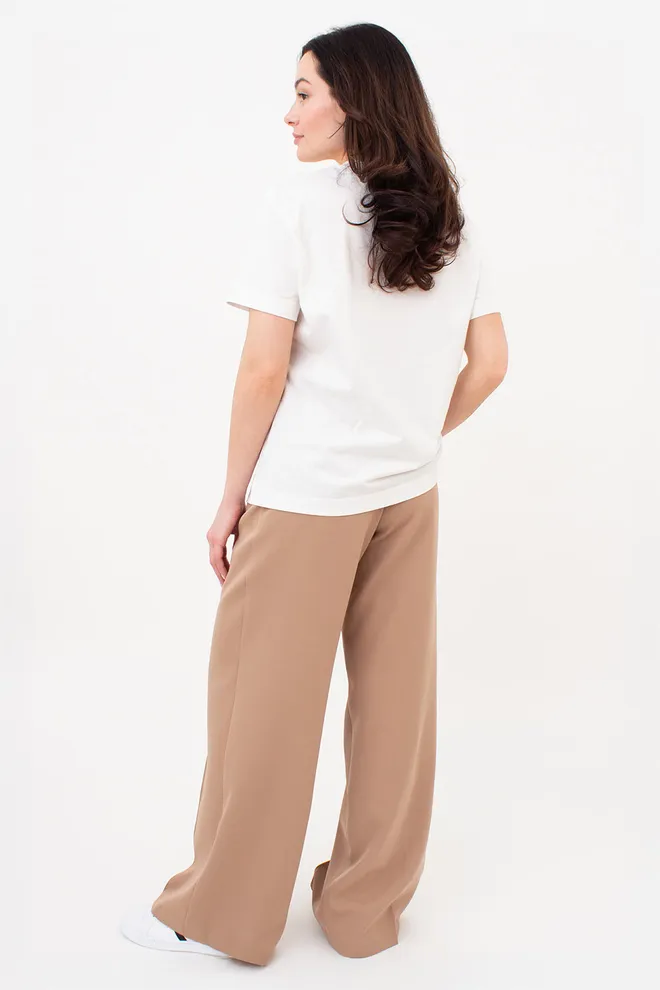 Брюки широкие со стрелками SILENT GRACE 4324/200 Giulia (sand), бежевый