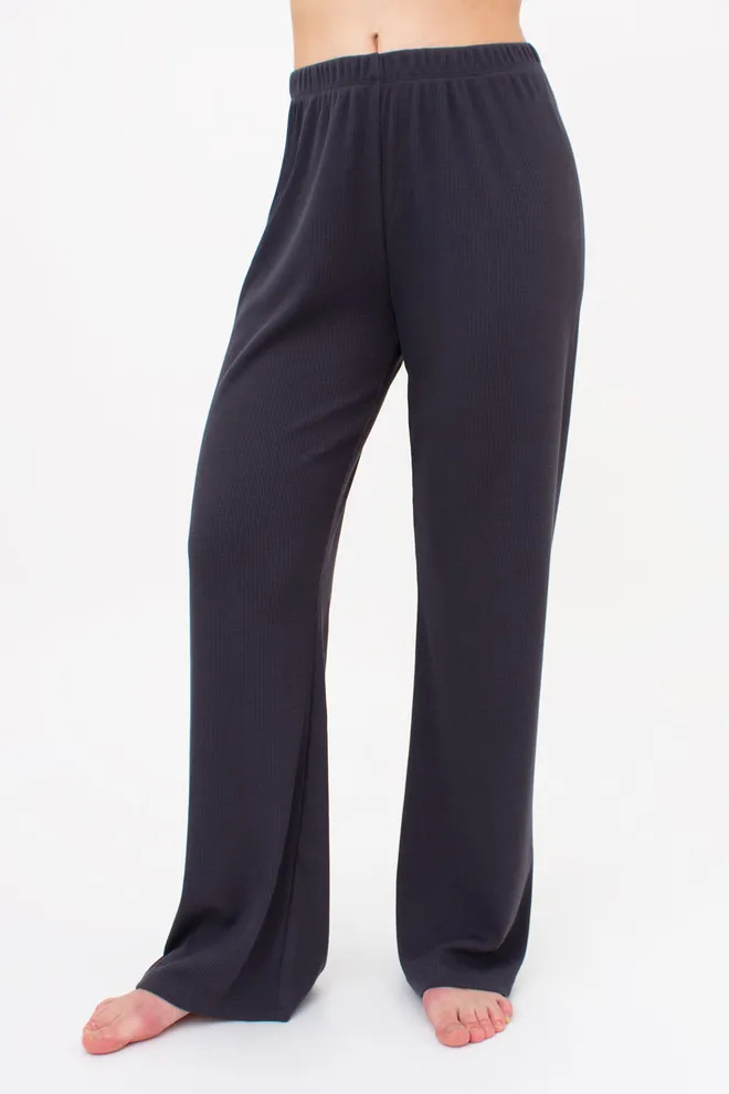 Штаны женские в рубчик RIB 4307/010 Giulia (graphite), серый