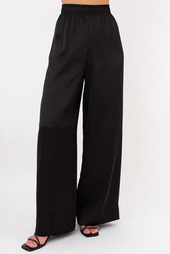 Женские шелковые брюки палаццо ROYAL SILK 4329/050 Giulia (black), черный Женские шелковые брюки палаццо ROYAL SILK 4329/050 Giulia (black), черный