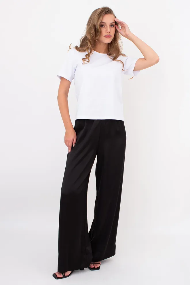 Женские шелковые брюки палаццо ROYAL SILK 4329/050 Giulia (black), черный