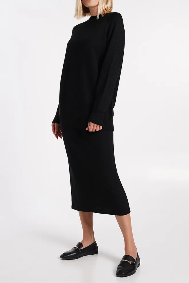 Юбка из шерсти мериноса FREYJA 8502/230 Giulia (black), черный