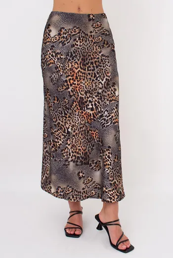 Юбка миди с анималистическим принтом SAVANNA SKIRT 8503/050 Giulia (leopard grey), серый Юбка миди с анималистическим принтом SAVANNA SKIRT 8503/050 Giulia (leopard grey), серый
