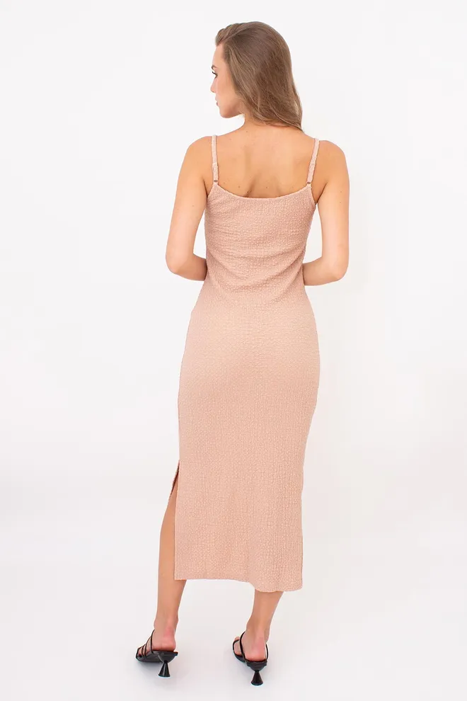 Платье миди с разрезами WHISPERED FOLDS 8901/260 Giulia (light beige), бежевый