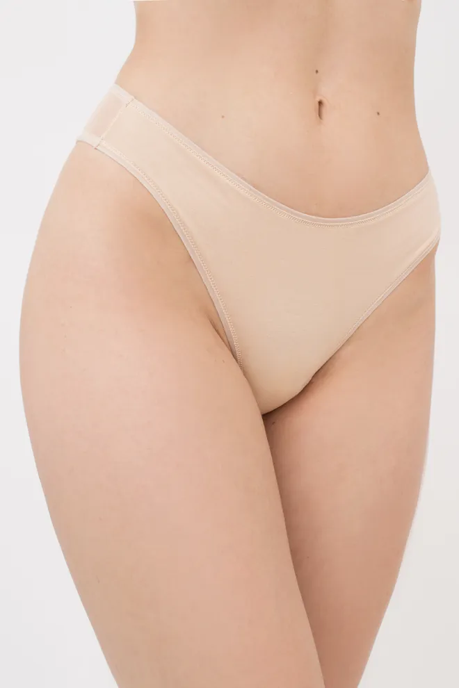 Трусики бразилиана с сетчатой вставкой LOISE 2227/62 Giulia (beige), бежевый