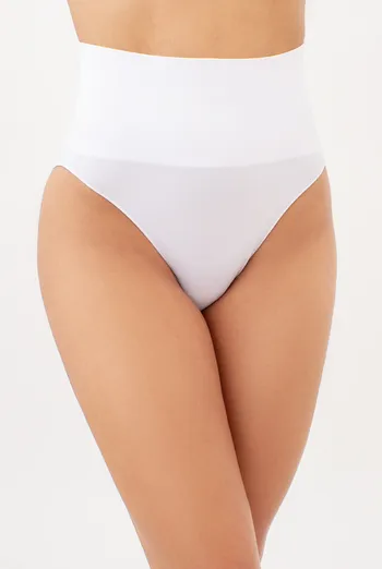 Бесшовные трусы бразилиана с легким моделирующим эффектом BRASILIAN SHAPEWEAR Giulia (white), белый Бесшовные трусы бразилиана с легким моделирующим эффектом BRASILIAN SHAPEWEAR Giulia (white), белый