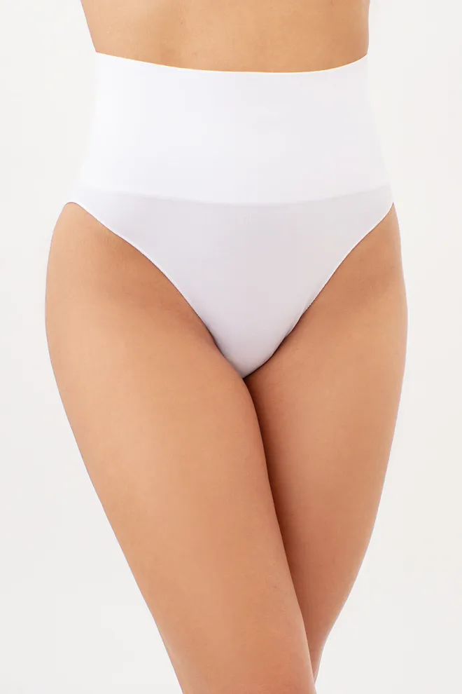 Бесшовные трусы слипы с легким моделирующим эффектом HI-LEG SHAPEWEAR Giulia (white), белый