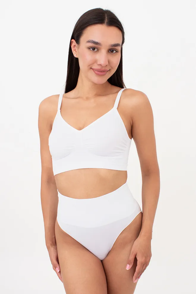 Бесшовные трусы стринги с легким моделирующим эффектом STRING SHAPEWEAR Giulia (white), белый
