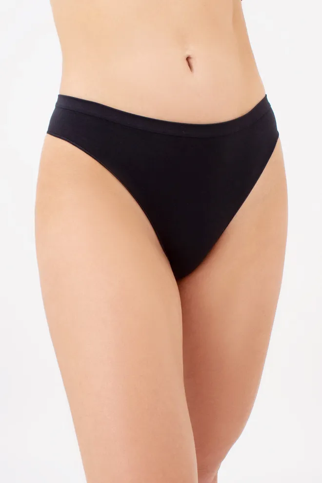 Женские бесшовные трусики бразилиана BRASILIAN BRIEFS Giulia (black), чёрный