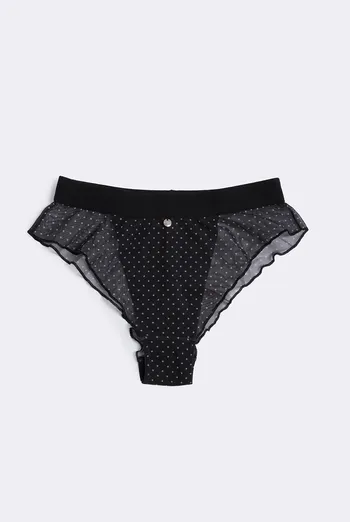 Бразилиана из сетки в горошек Glam 2240/40 Giulia (black dots), черный Бразилиана из сетки в горошек Glam 2240/40 Giulia (black dots), черный